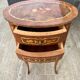 Table de chevet rognon style Louis XV en marqueterie
