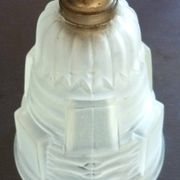 Art Deco wall light, silver-plated bronze, frosted glass, stylized bird decor