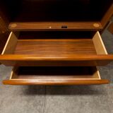 Scandinavian teak cabinet 1960 with mounting plan