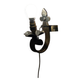 Medieval style iron wall light