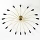 Huge 18-arm mid-century modern brass Sputnik ceiling lamp | Ø 113 cm