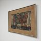 Modernist oil on canvas 'Flowers' by Branislava Modelska-Jovanovic