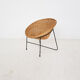 Rattan and metal lounge chair, The Netherlands 1950