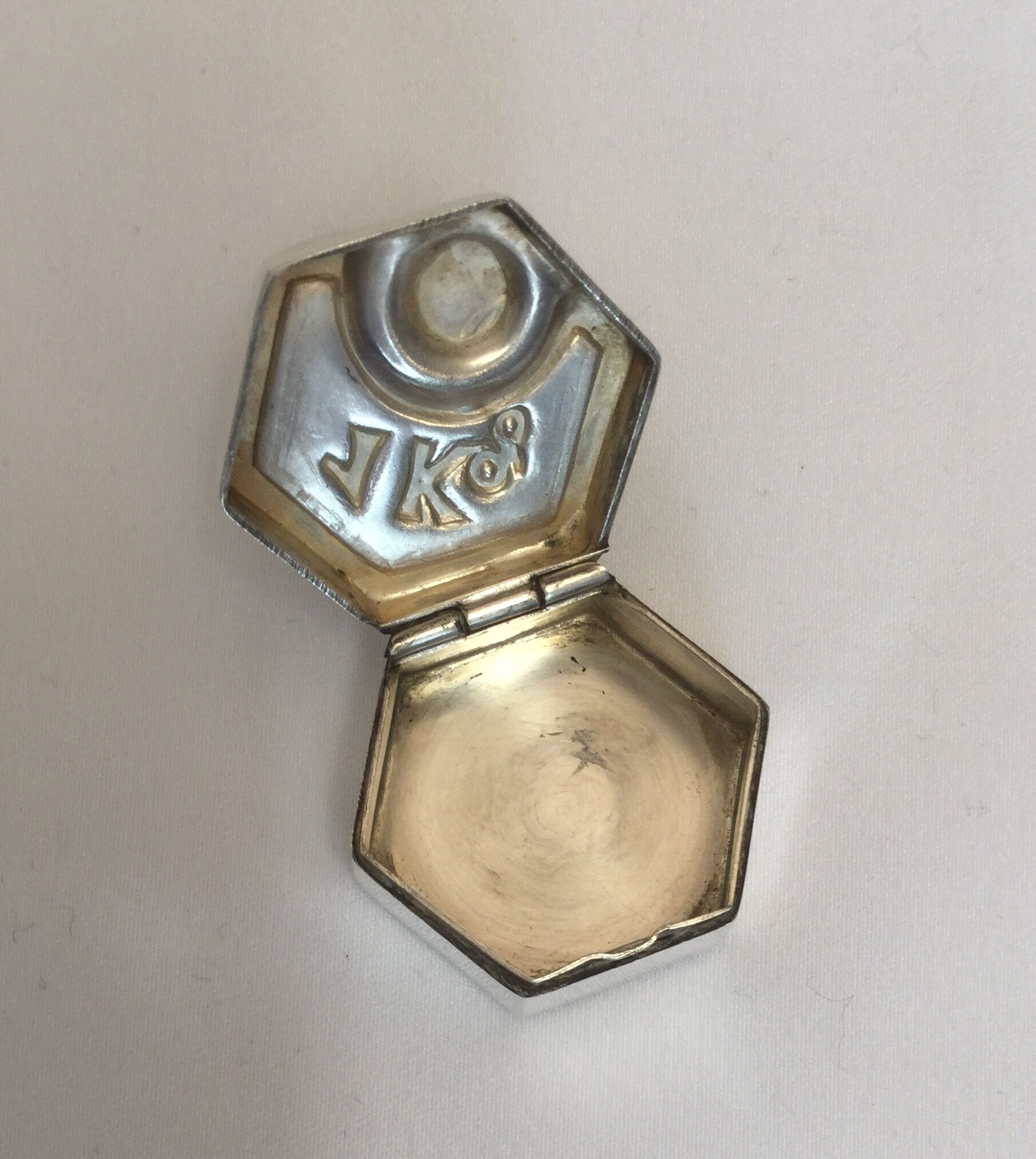 Two silver pills boxes, vintage