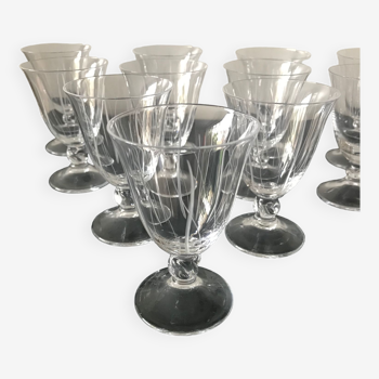 Set of 11 port glasses or DAUM verrines