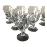 Set of 11 port glasses or DAUM verrines