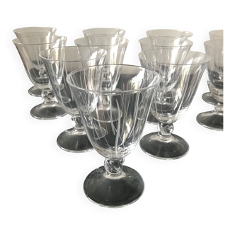 Lot de 11 verres à porto ou verrines DAUM