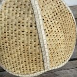 Rattan and flower cane hanging lamp