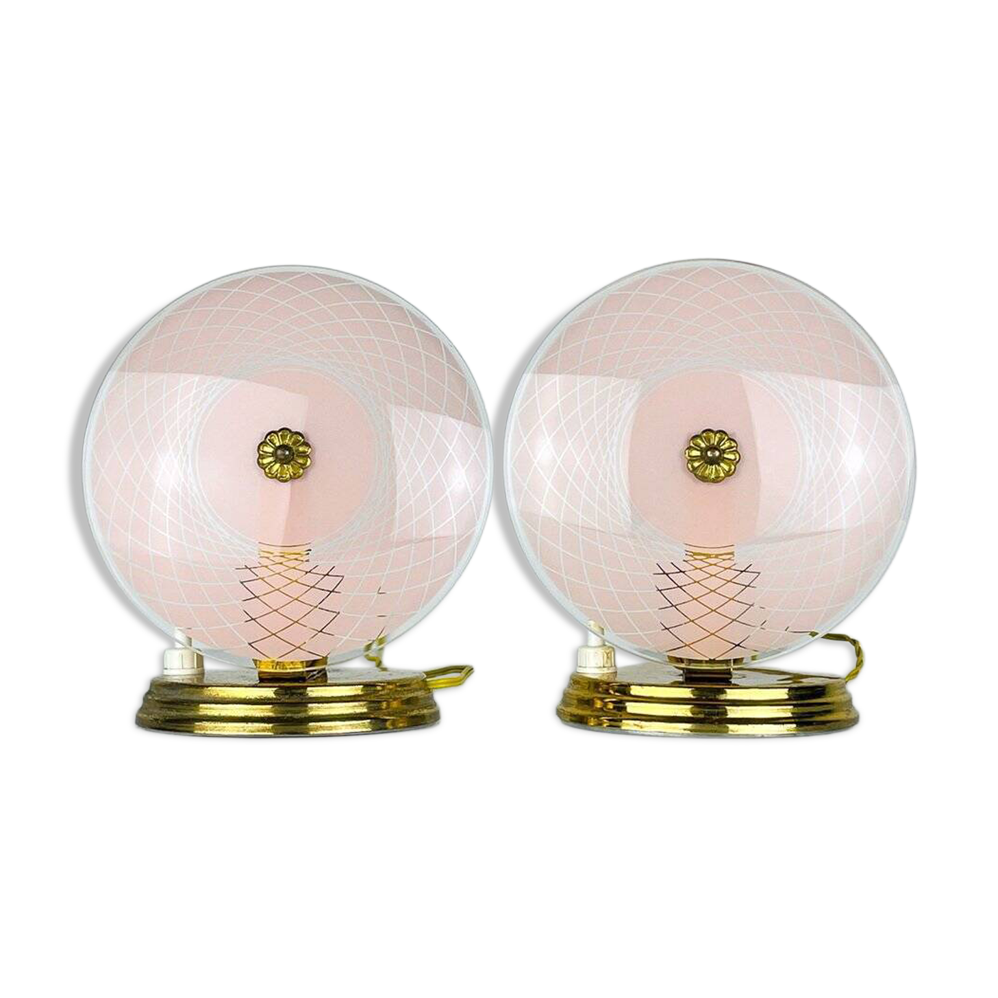 Nightside table lamps, Italy, 1950s, set of 2