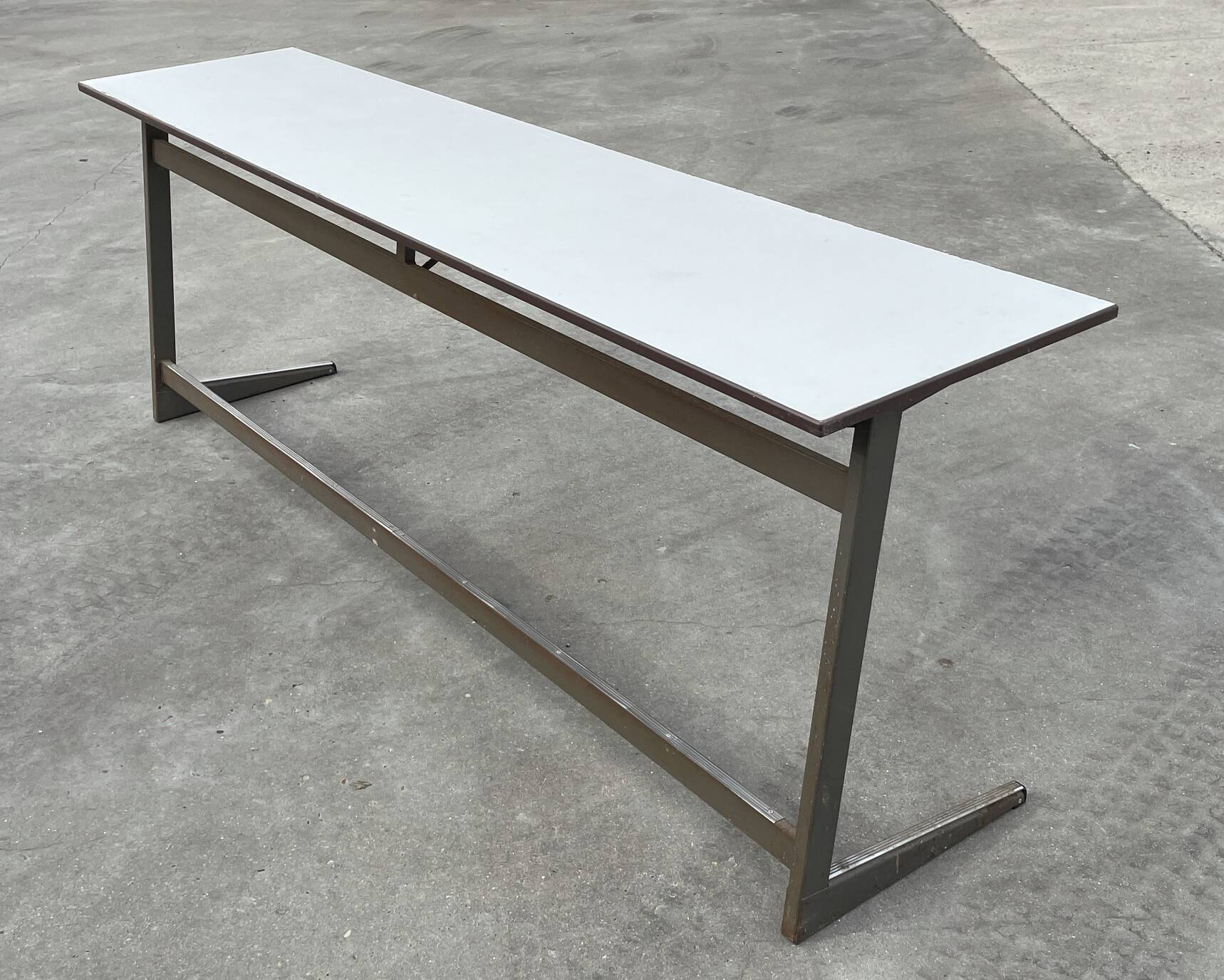 XXL industrial desk, minimalist design from the 50s