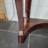 Restoration style console in mahogany with marble top