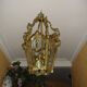 Lanterne a facette en bronze dore