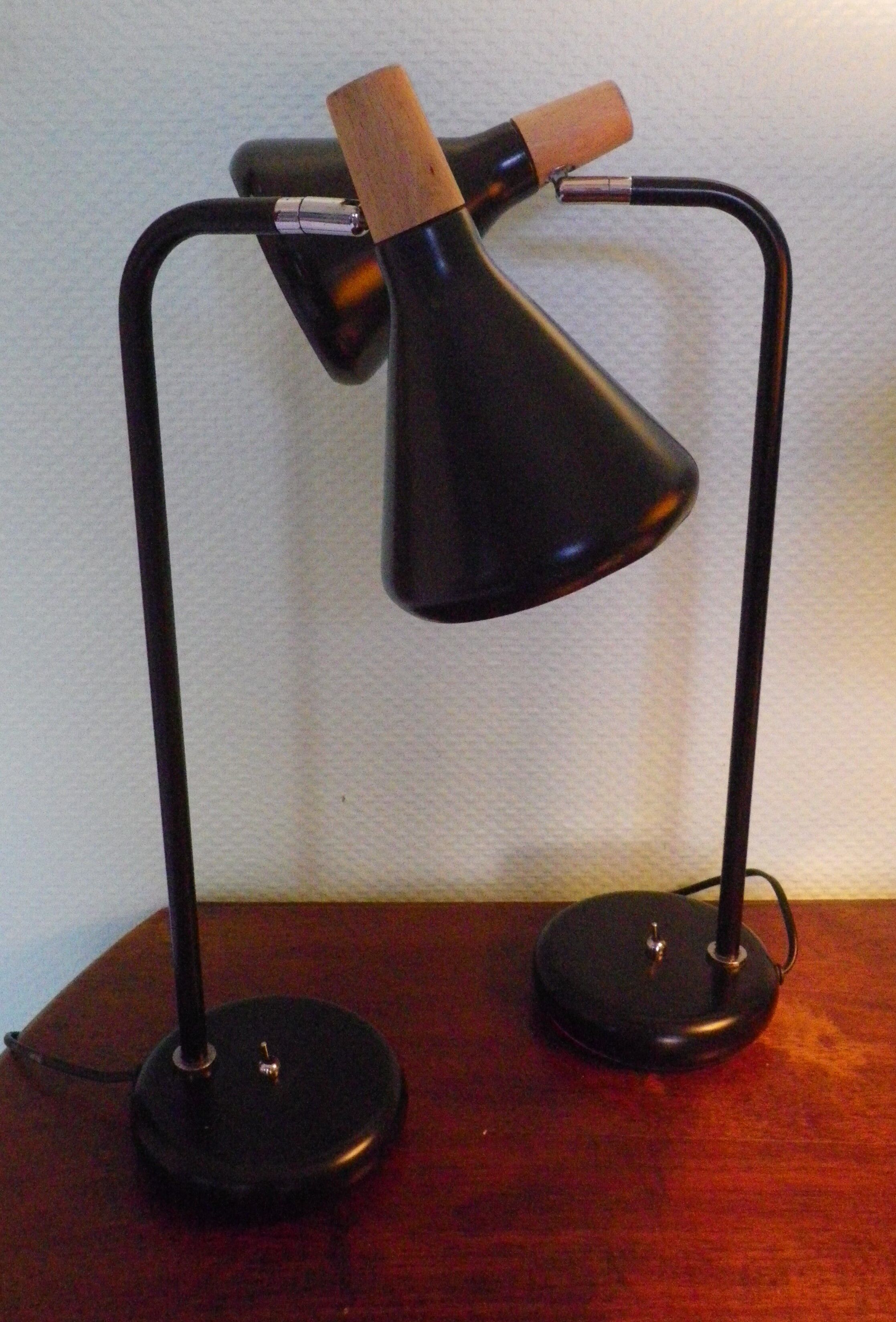Lamps with tilting lampshade, Italian design from the 70s