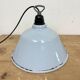 Industrial French Grey Enamel Factory Pendant Lamp, 1960s