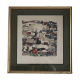 Vintage abstract painting signed Bepoix beaux art brest