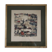 Vintage abstract painting signed Bepoix beaux art brest