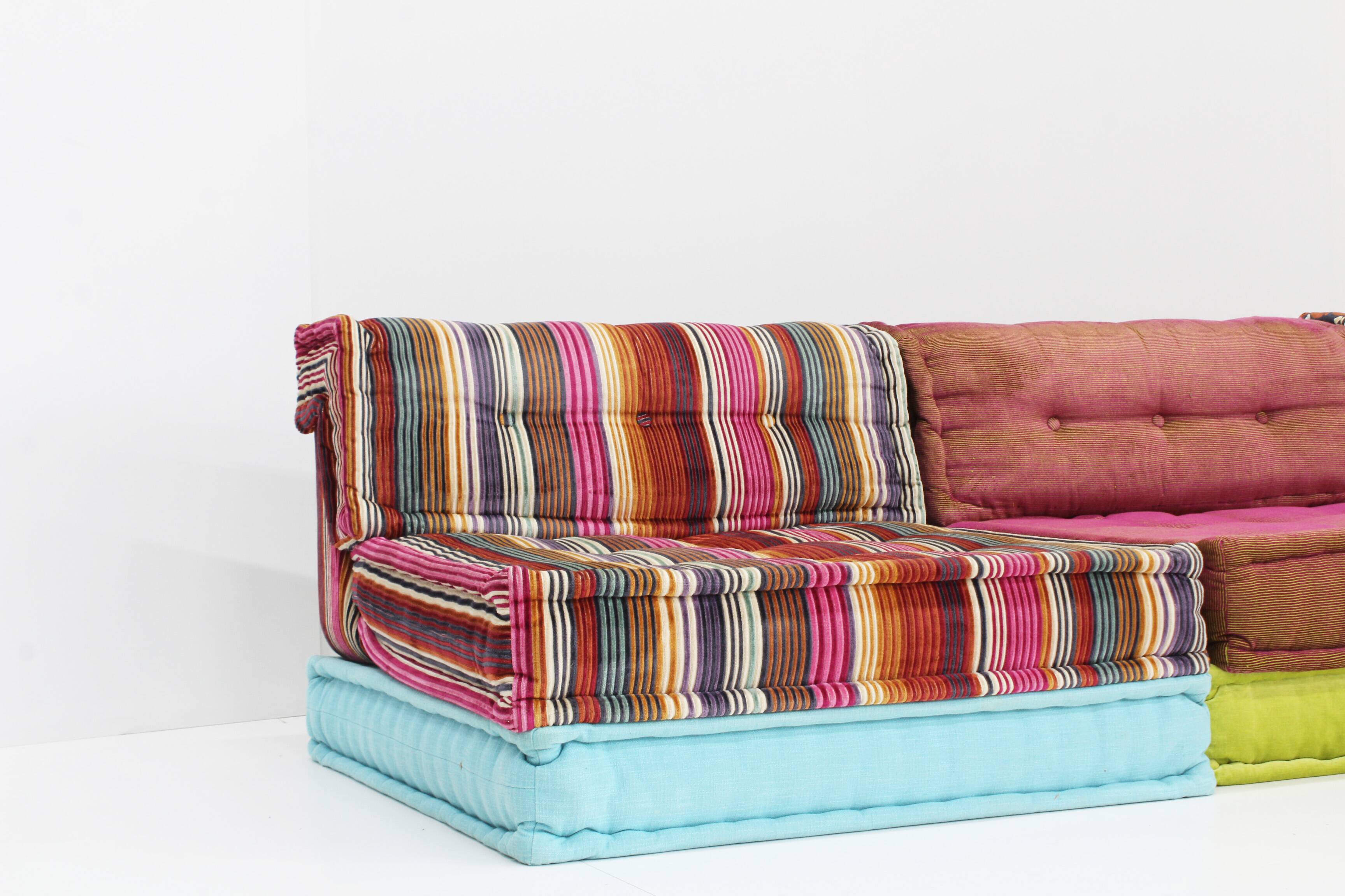 Roche Bobois Mah Jong sofa Missoni fabric design by Hans Hopfer , set of 14
