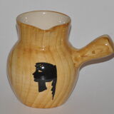 Ceramic pourer Vallauris wood decoration