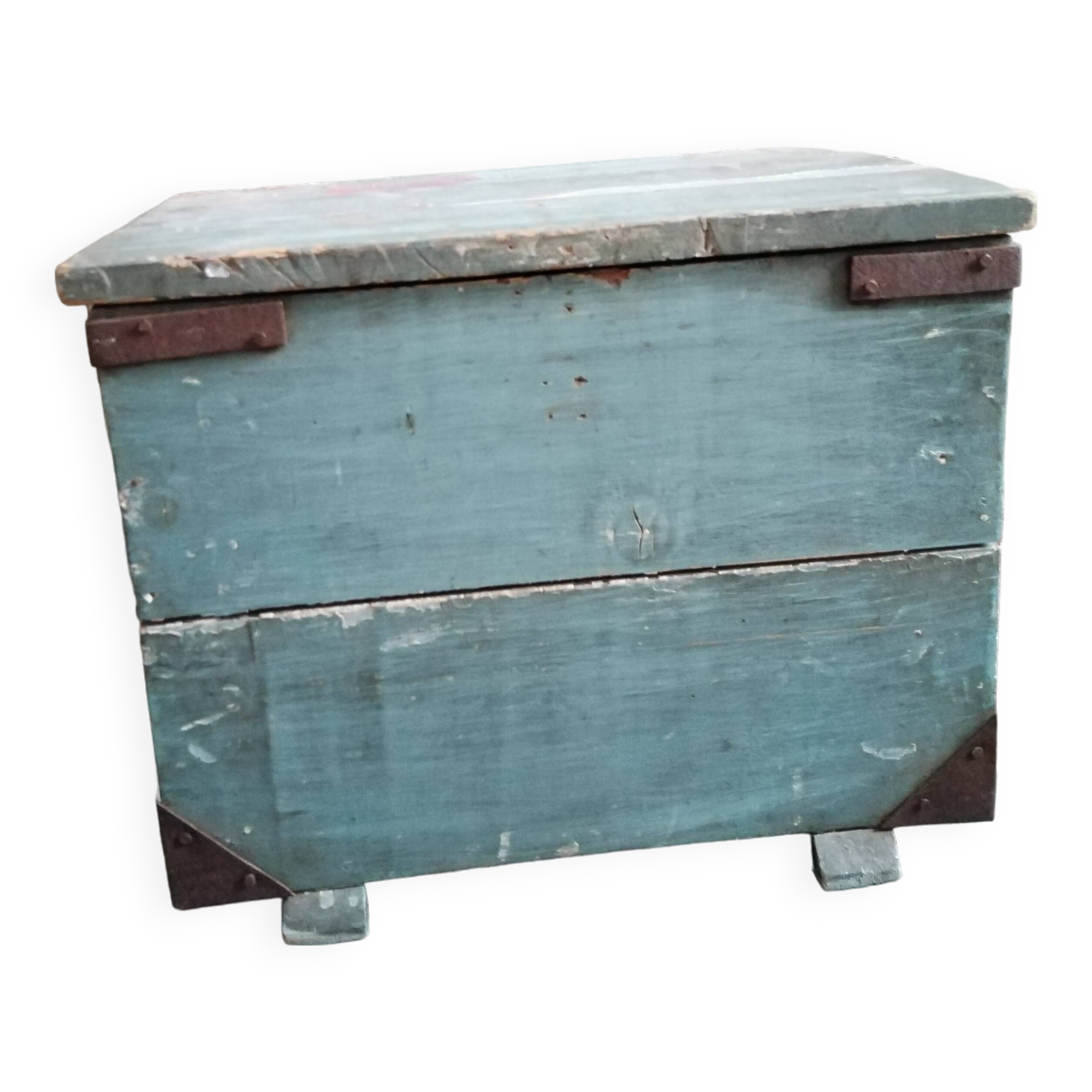 Old patinated wooden chest 18th