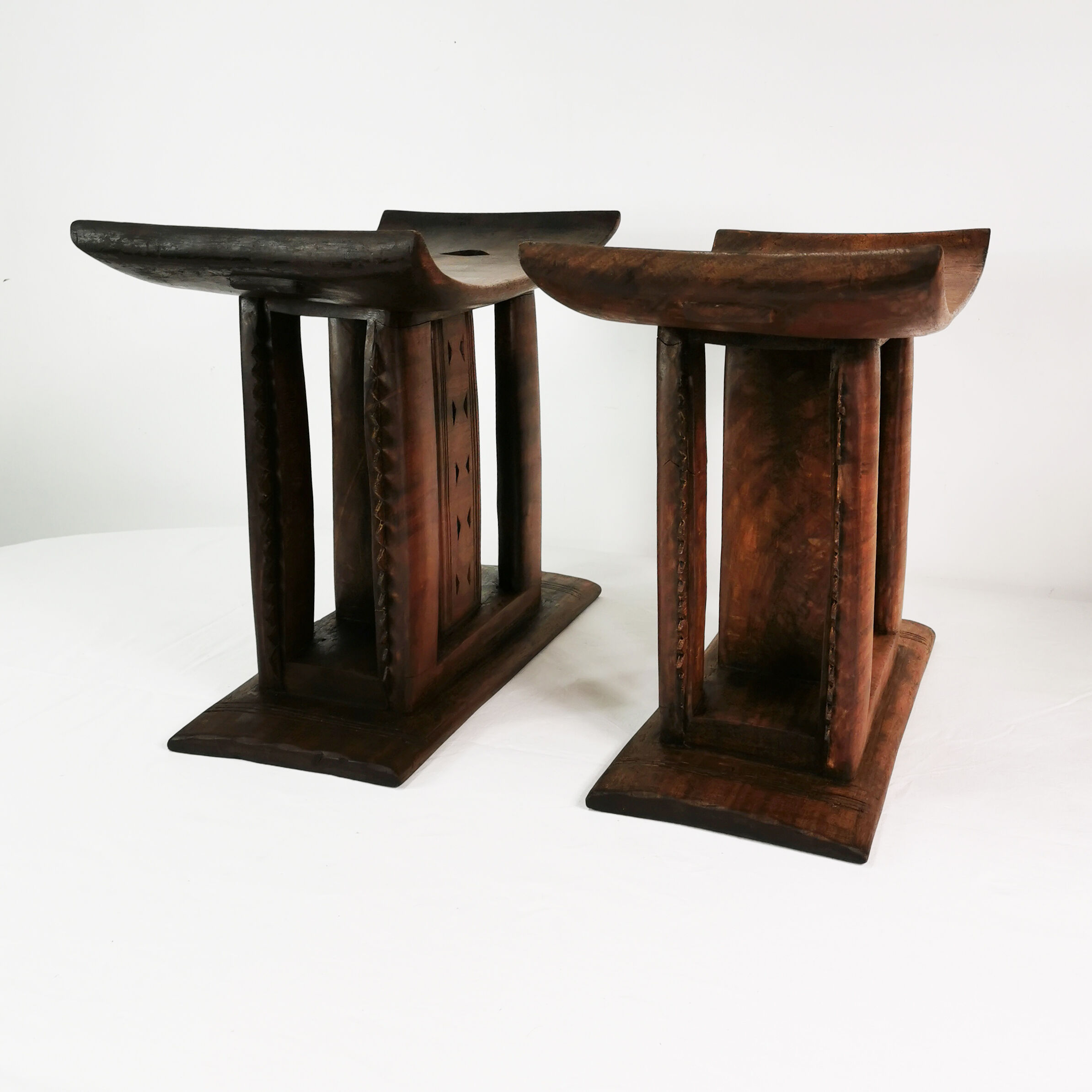 Ashanti-Akan Stools, Gahana, 1950s