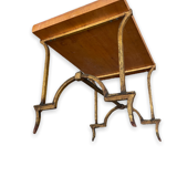 Side table in wood and metal mordoré
