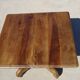 Square dining table, central leg, seats 8
