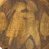 Assiette scandinave avec des figures, années 1960