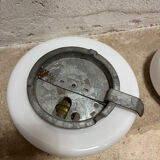 Round opaline wall lamp 1970