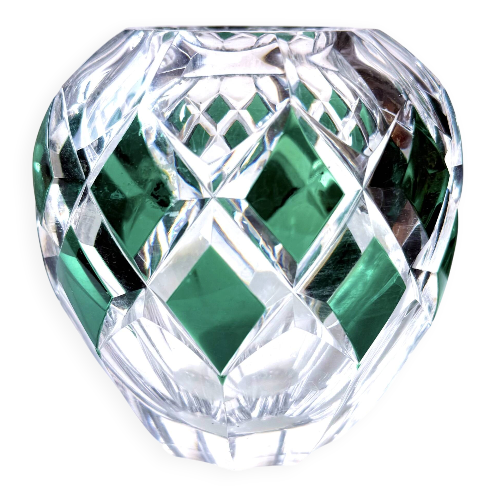 Engraved crystal vase Val Saint-Lambert