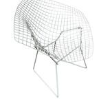 Chaise Diamond en rilsan gris (rare) par Harry Bertoia pour Knoll