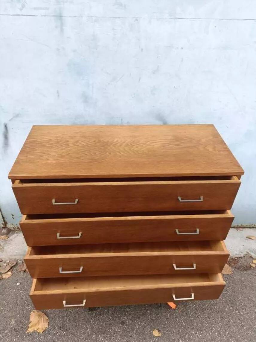 Commode en chêne clair vintage