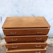 Vintage light oak chest of drawers