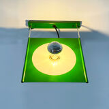 Green metal wall lamp 1970s