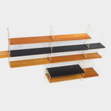 Mid century wall unit shelving system by Nisse Strinning for String AB, Sweden 1950s-1960s