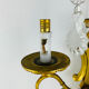Bronze wall light with rococo style Louis XV pendants.