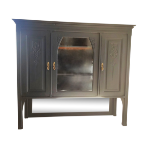 Buffet vitrine 19e patiné