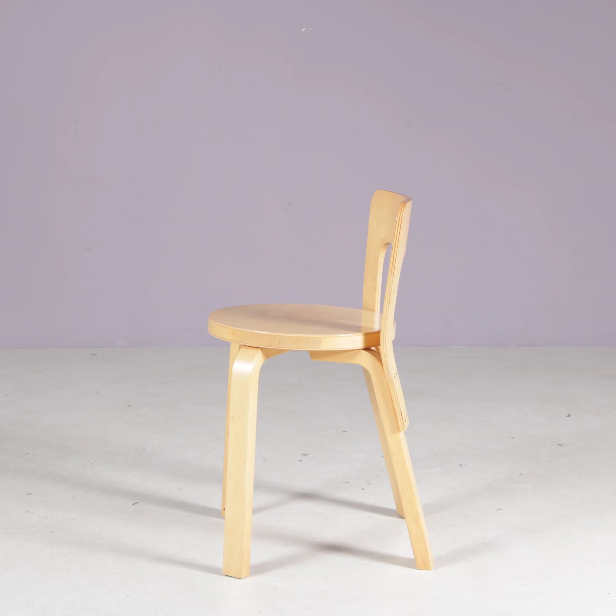 1950s Alvar Aalto pine wooden chair model: 65