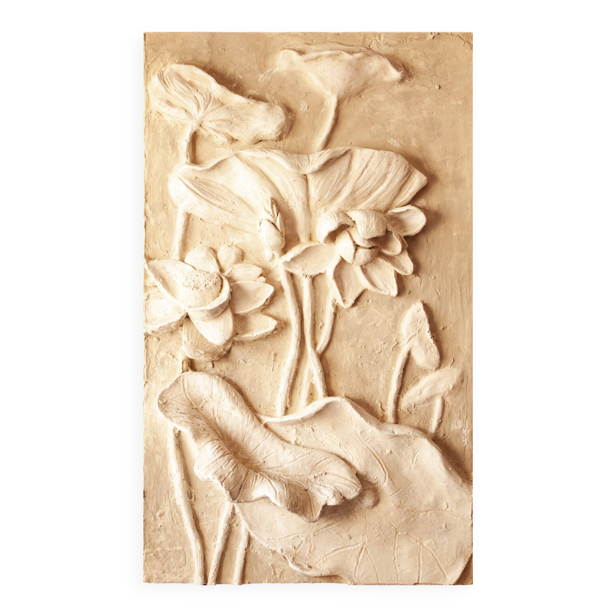 Bas-relief with flowers