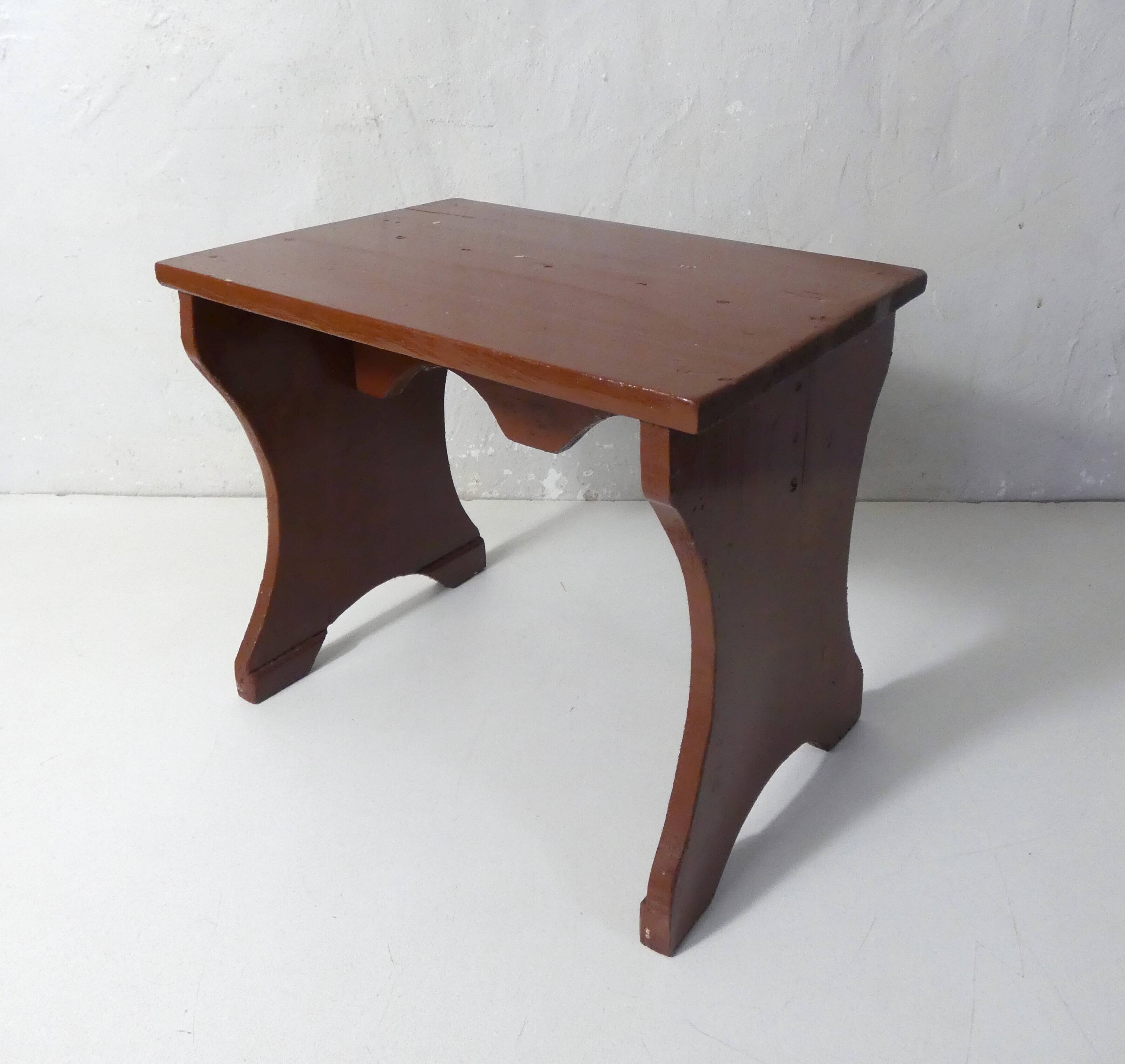 Small wooden step bench