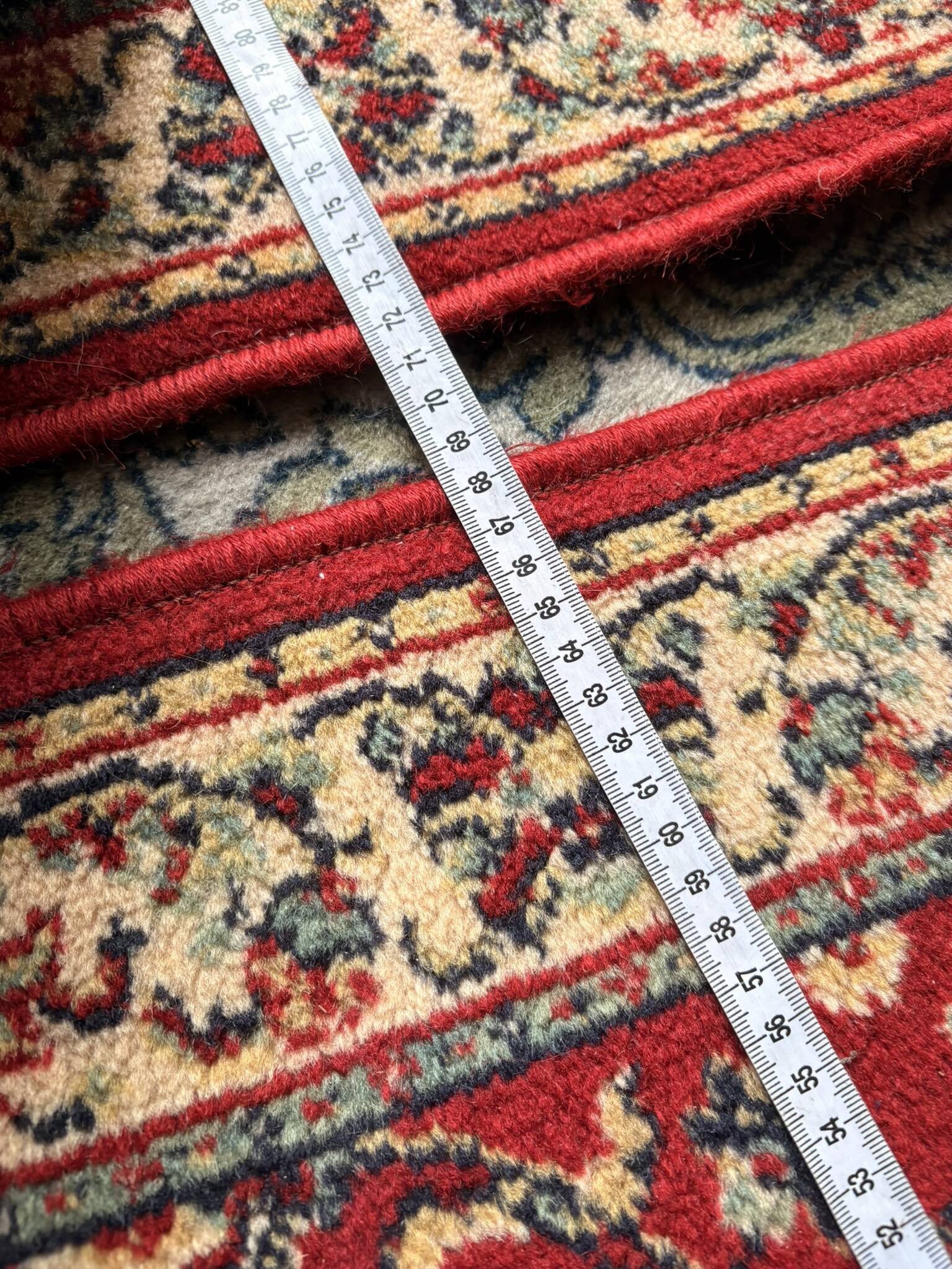 Ancient Pair of Red Kashan Oriental Ispahan Persian Rugs