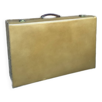 Large leather suitcase