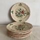 Dessert plates in faience from Desvres, hand-decorated.