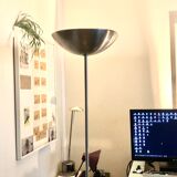 Discreet brushed metal floor lamp