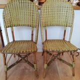 Pair of rattan chairs 3 colors 1920