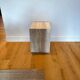 Pair of Napoli bedside tables in natural travertine.