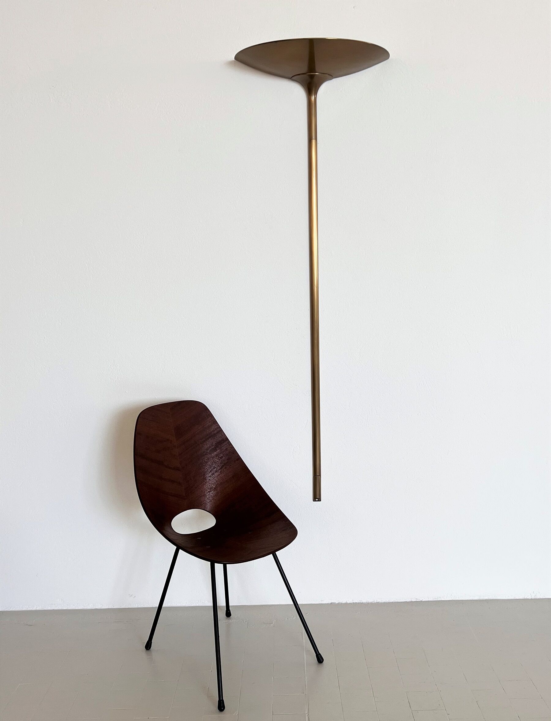 Florian Schulz Vintage Wall Sconce in Brushed Brass, 1970s