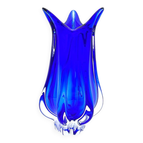 Vase Sculptural ''Tulipe'' - Josef Hospodka pour Chřibská - Bohême 1960