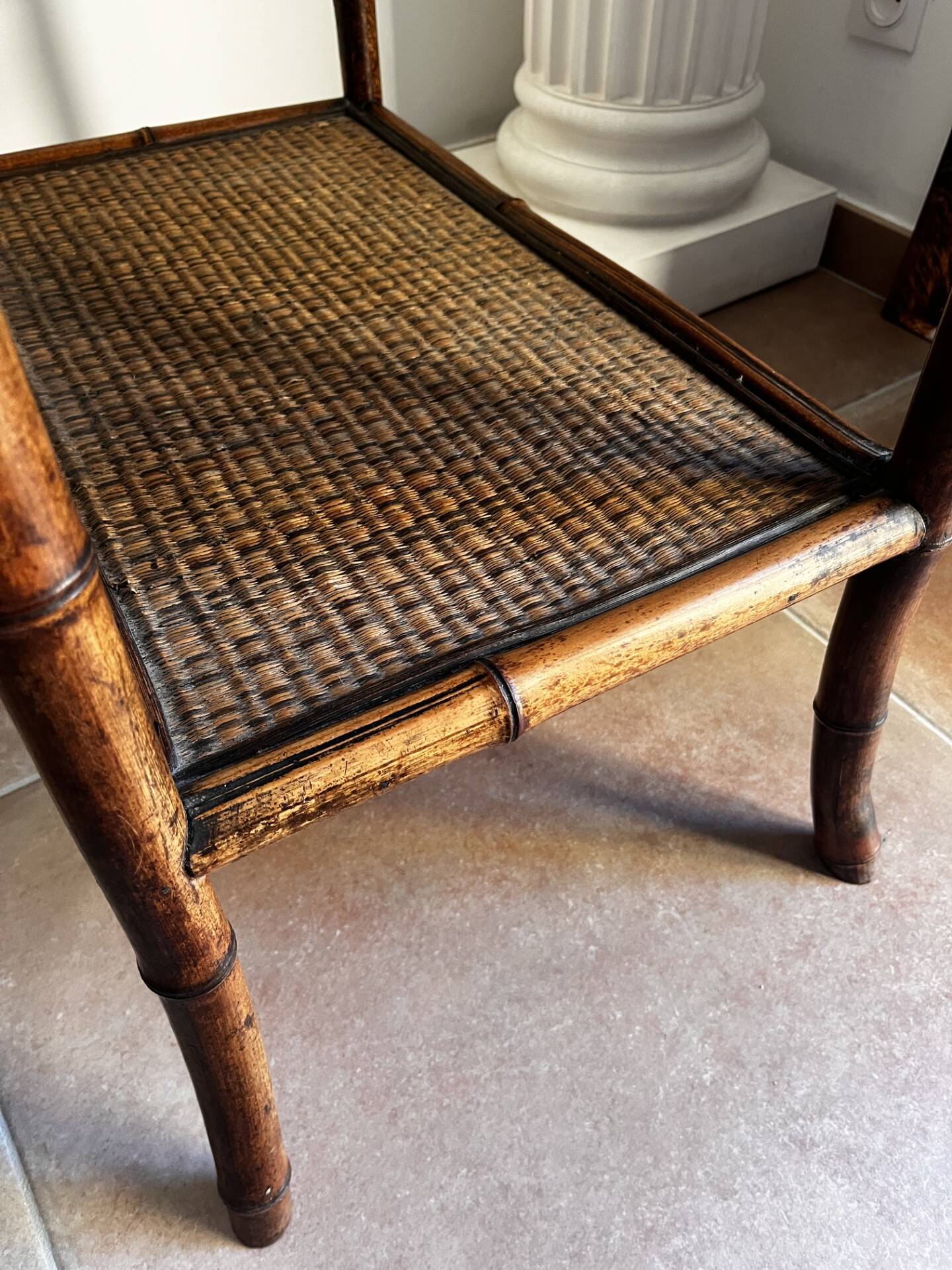 Bamboo and wicker table