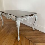 Metal and mirror coffee table