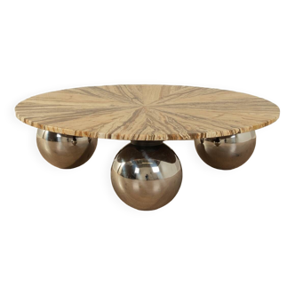 1960s marble coffee table, Ø100 cm